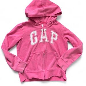 GAP Girls Pink Hooded Zip Sweatshirt